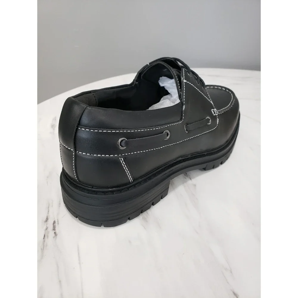 ASOS‎ SIZE 10 / EURO 43 CHUNKY LACE UP BOAT SHOES lug sole mens y2k Goth Dress